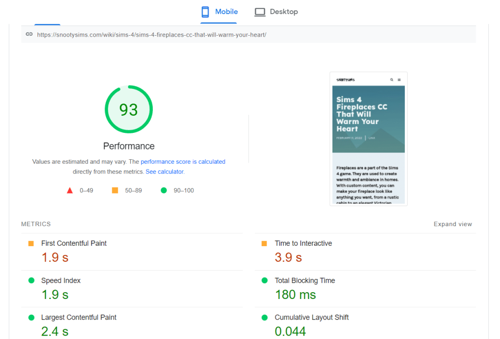 New Test (After Optimization - Mobile)