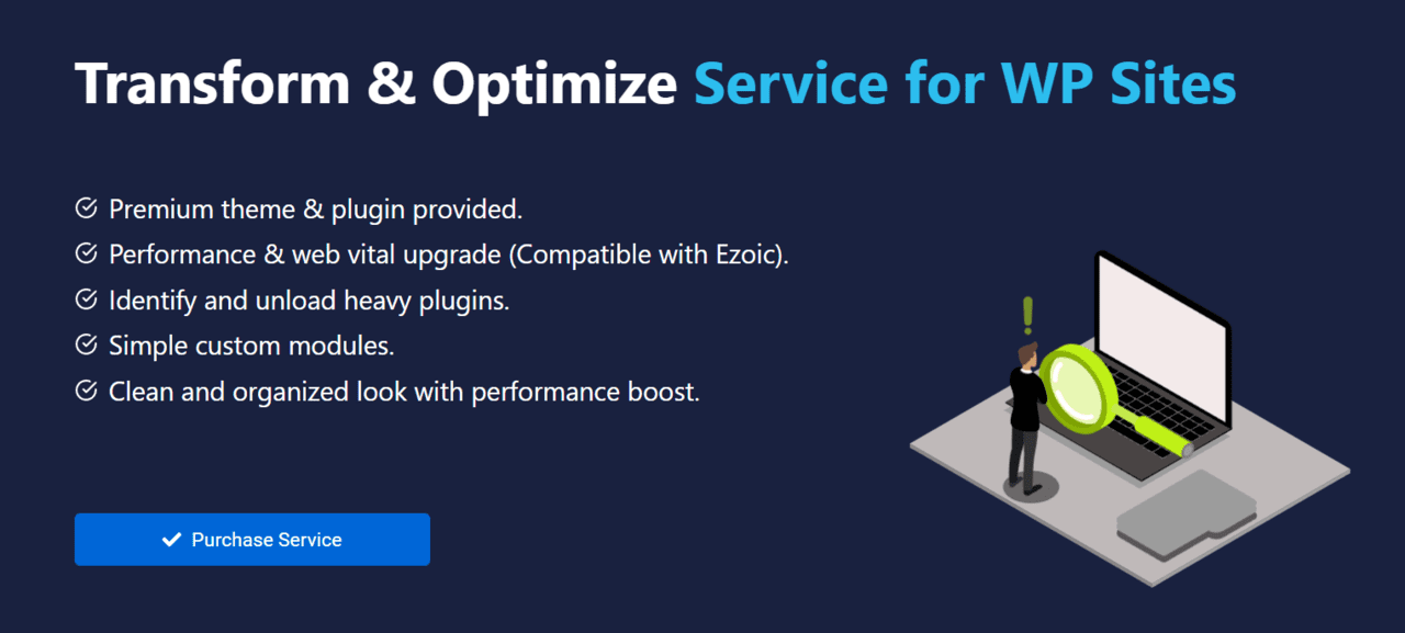 Transform & Optimize Service for WP Sites